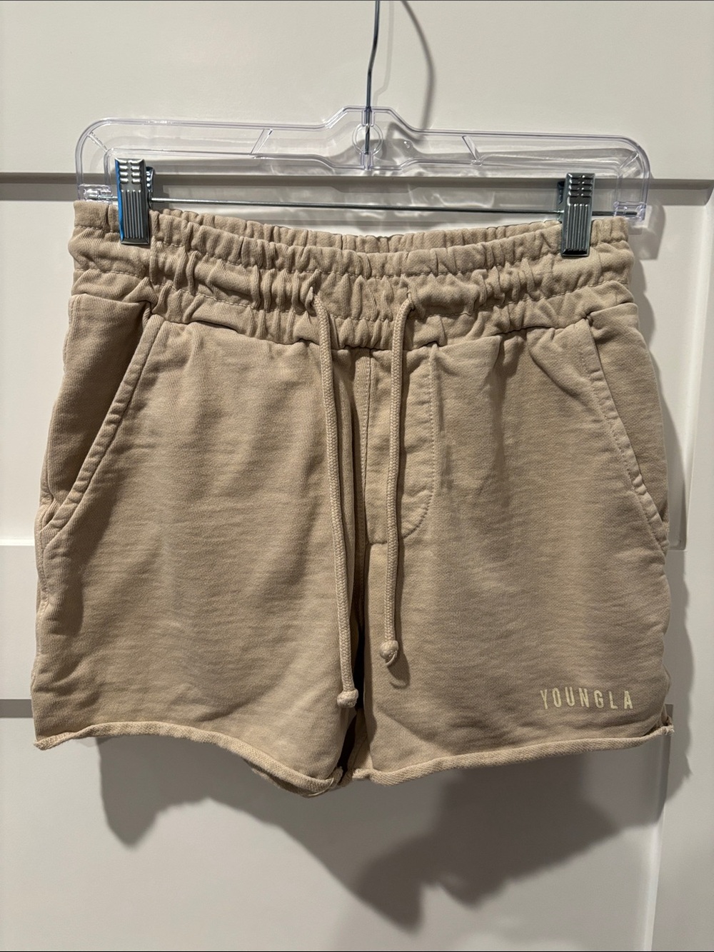 YoungLA Beige Athletic Drawstring Shorts